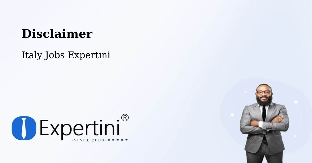 Disclaimer – Cagliari - Italy Jobs Expertini